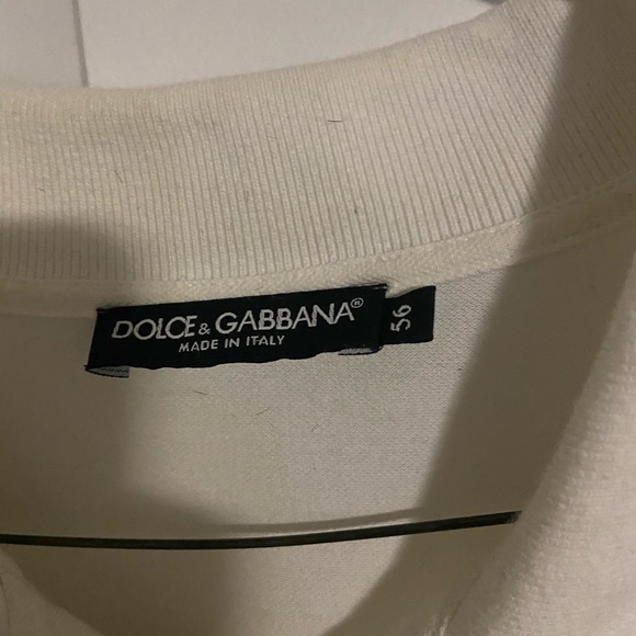 Dolce Gabbana white golf shirt. Size 56 - Picture 7 of 10